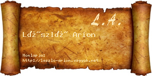 László Arion névjegykártya